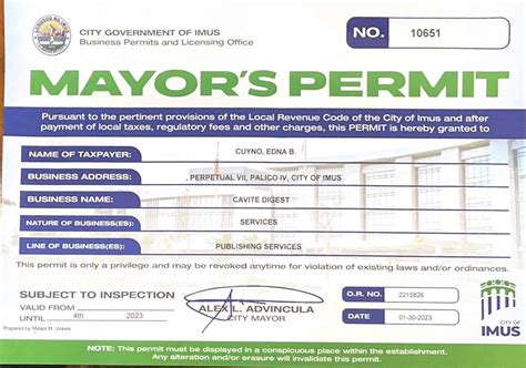 mayor's permit baguio city|Baguio City Mayor Office .